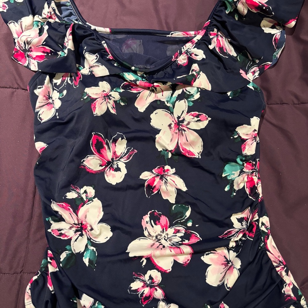 Floral swim top